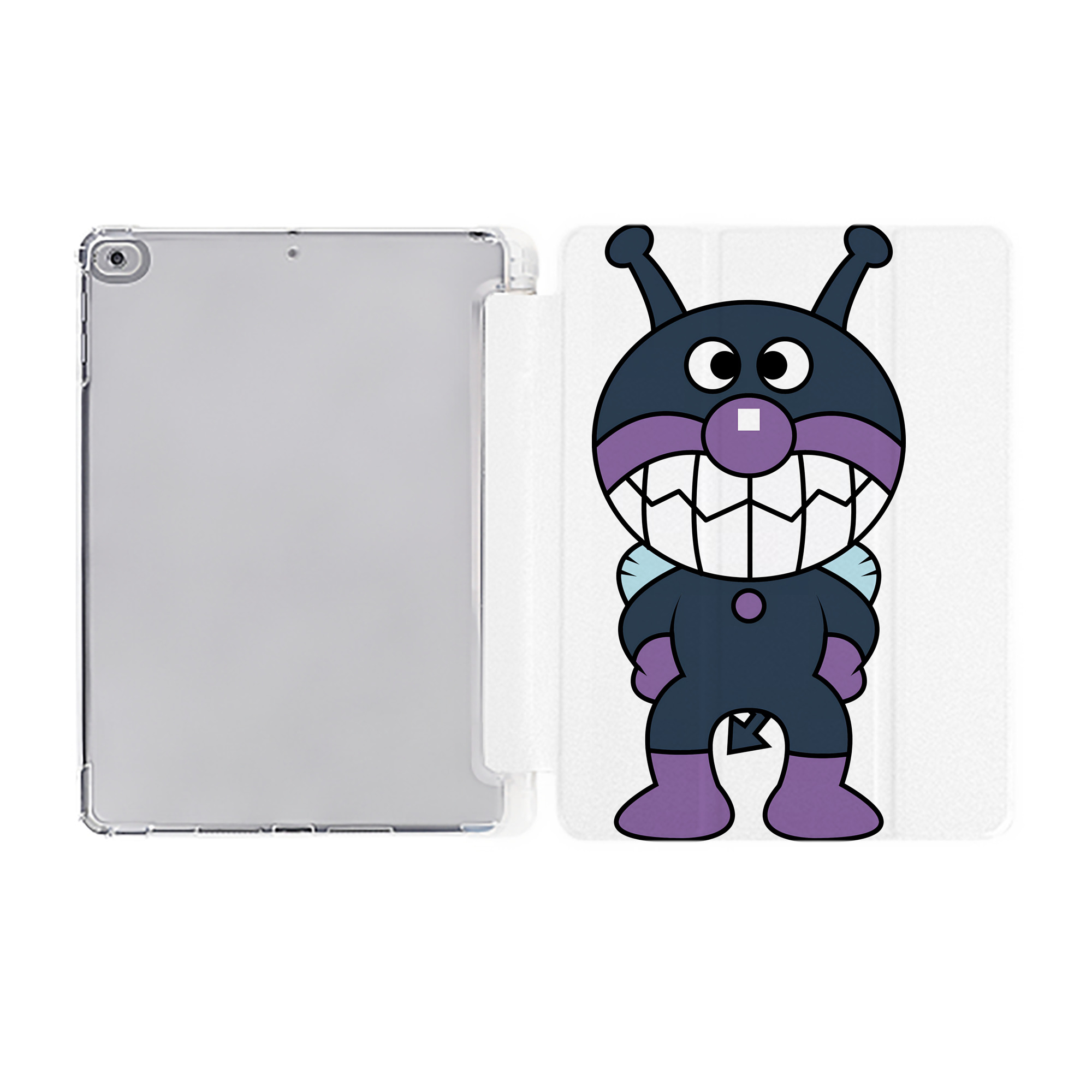 （画像用） アンパンマン Anpanman IPad ケース ペン収納付き 三つ折りスタンド PUレザー×シリコン 対応機種9.5/10.5/10.9インチ
